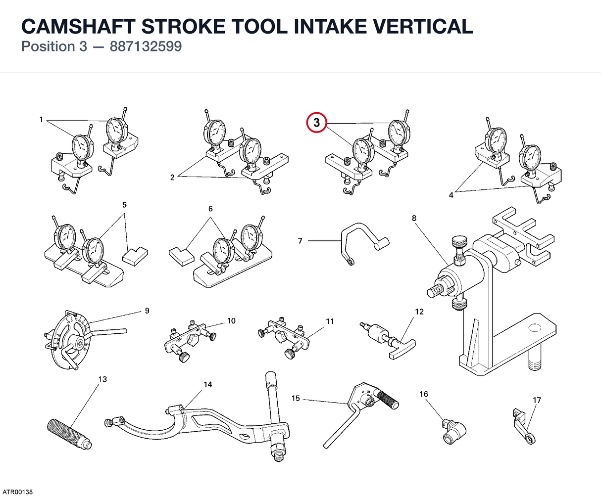 CAMSHAFT STROKE TOOL INTAKE VERTICAL