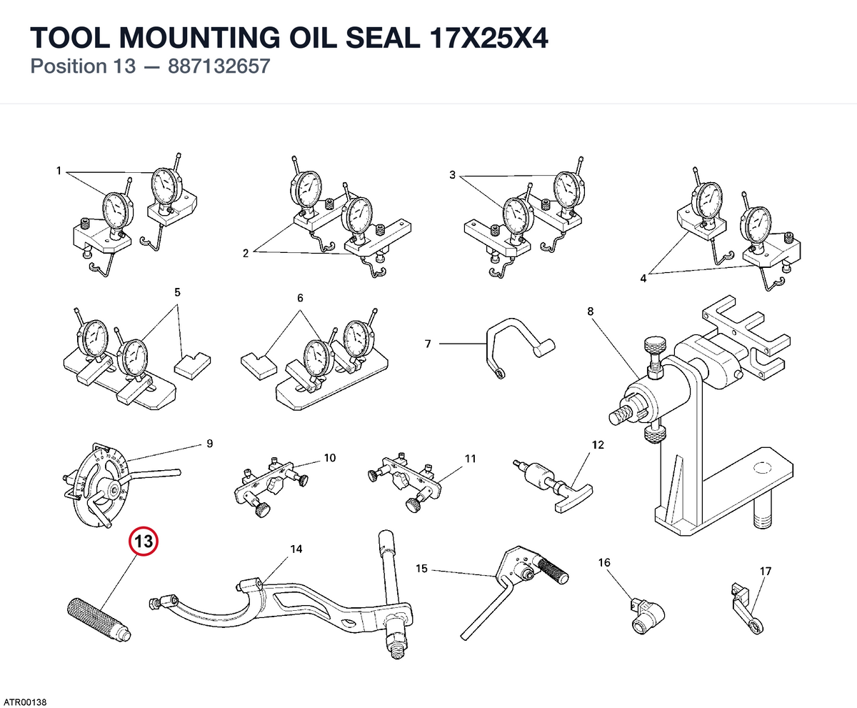 TOOL MOUNTING OIL SEAL 17X25X4