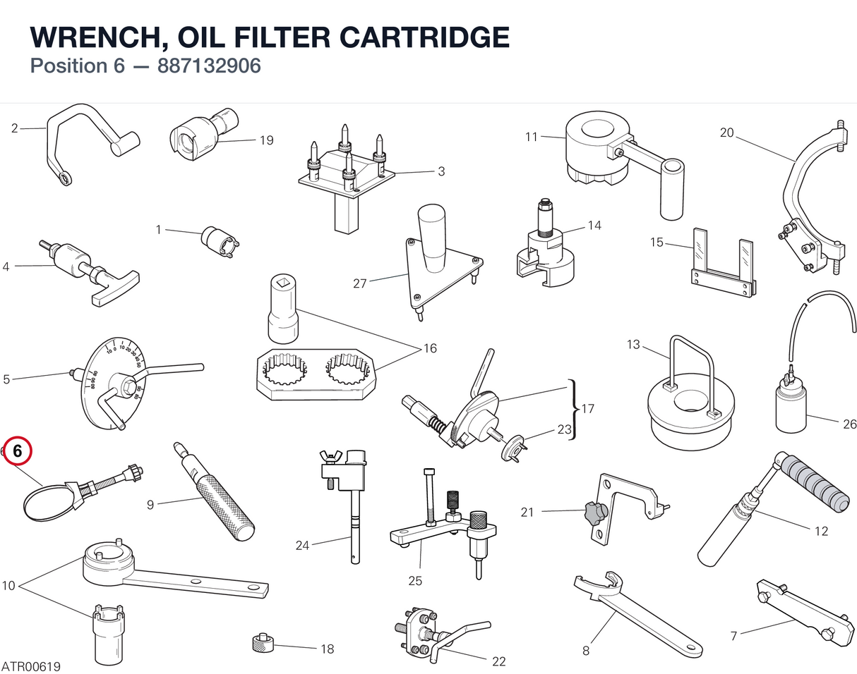 WRENCH, OIL FILTER CARTRIDGE