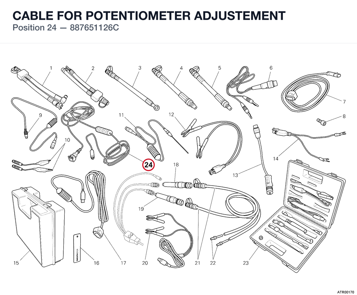 CABLE FOR POTENTIOMETER ADJUSTEMENT