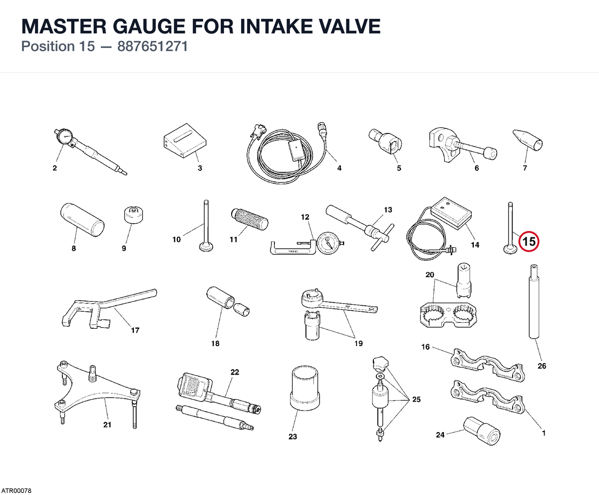 MASTER GAUGE FOR INTAKE VALVE