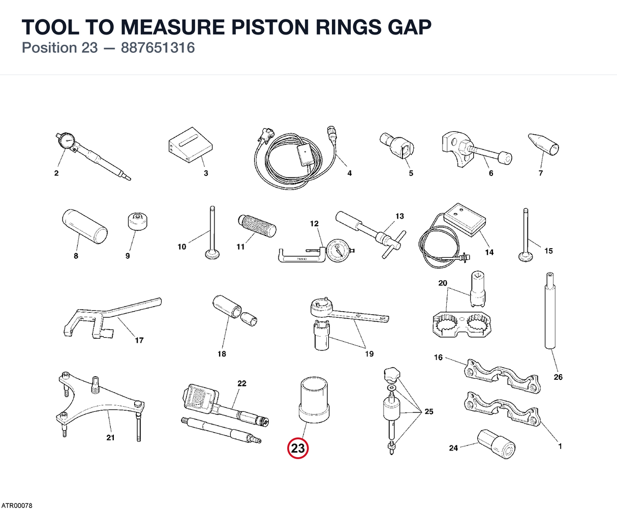 TOOL TO MEASURE PISTON RINGS GAP