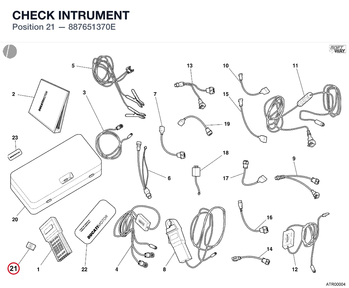 CHECK INTRUMENT 887651370E diagram position