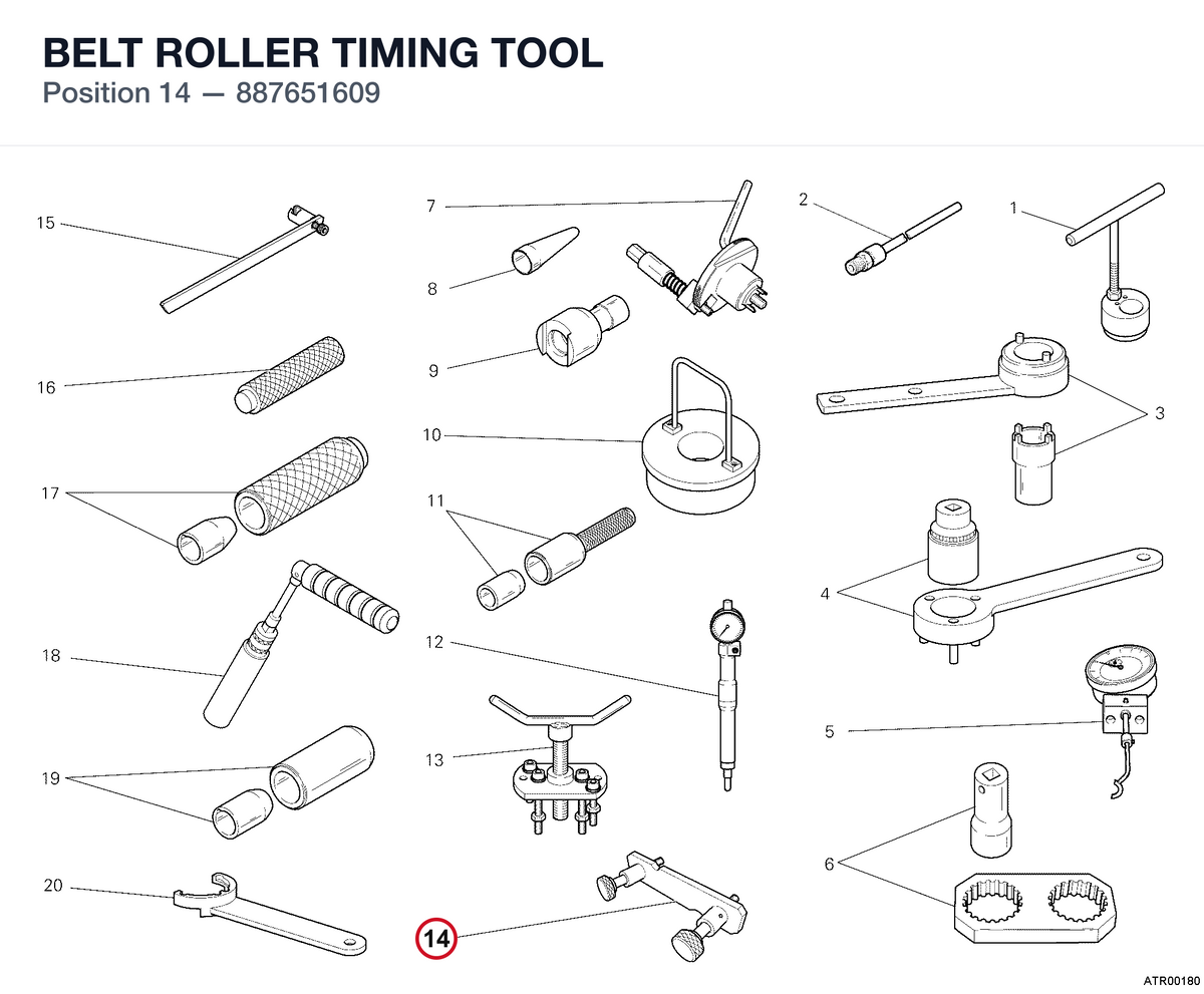 BELT ROLLER TIMING TOOL
