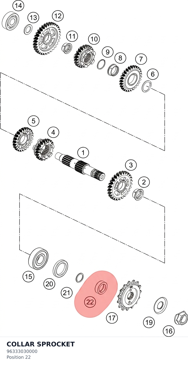 Diagram preview: COLLAR SPROCKET (96333030000)