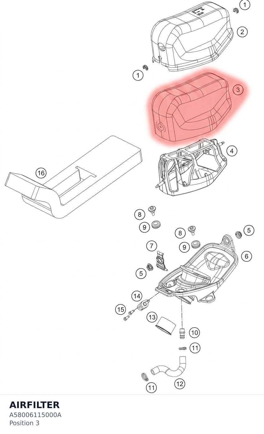 Diagram preview: AIRFILTER (A58006115000A)