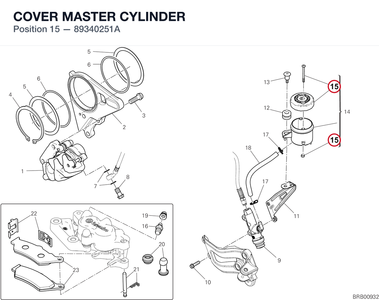 COVER MASTER CYLINDER 89340251A diagram position