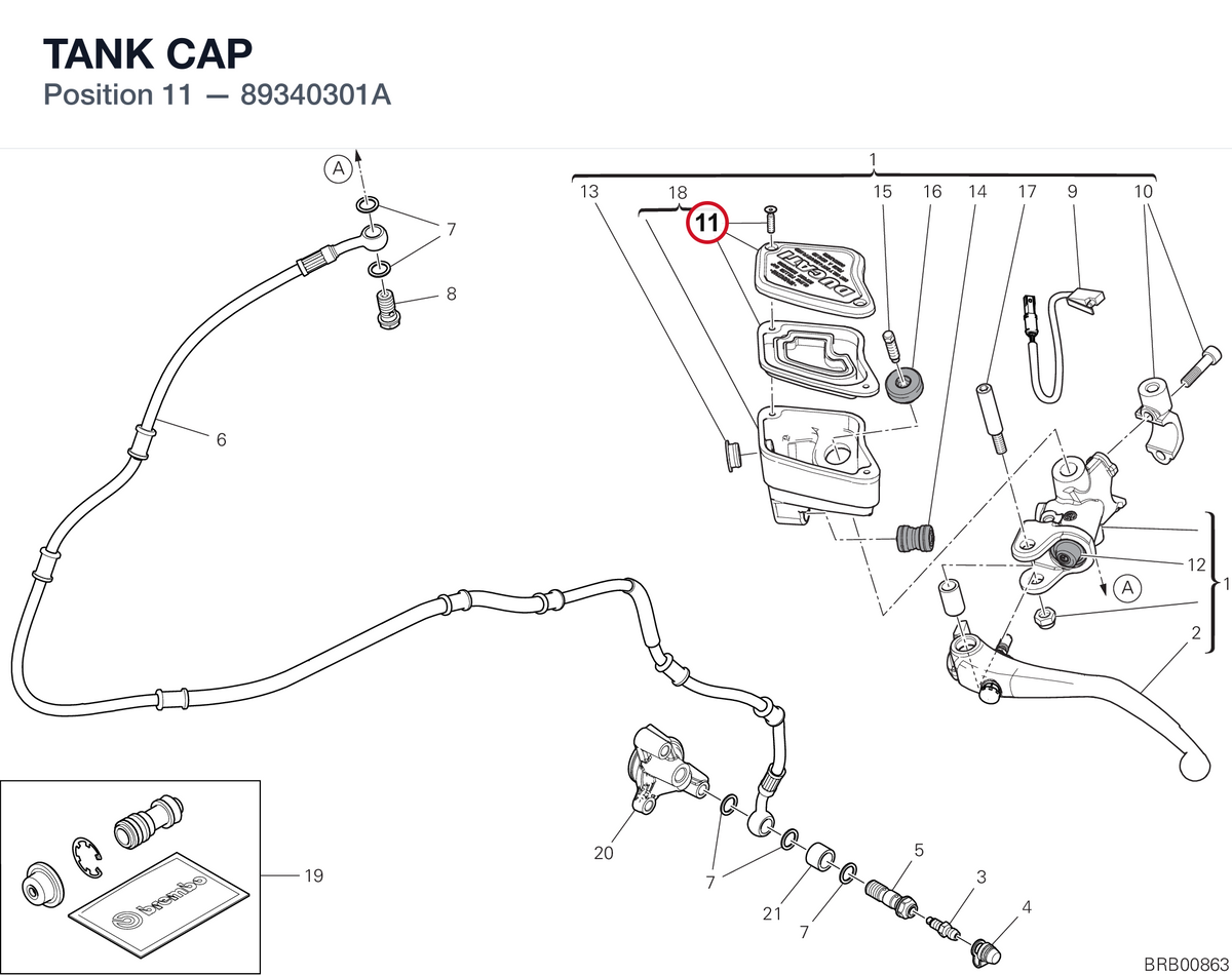 TANK CAP 89340301A diagram position