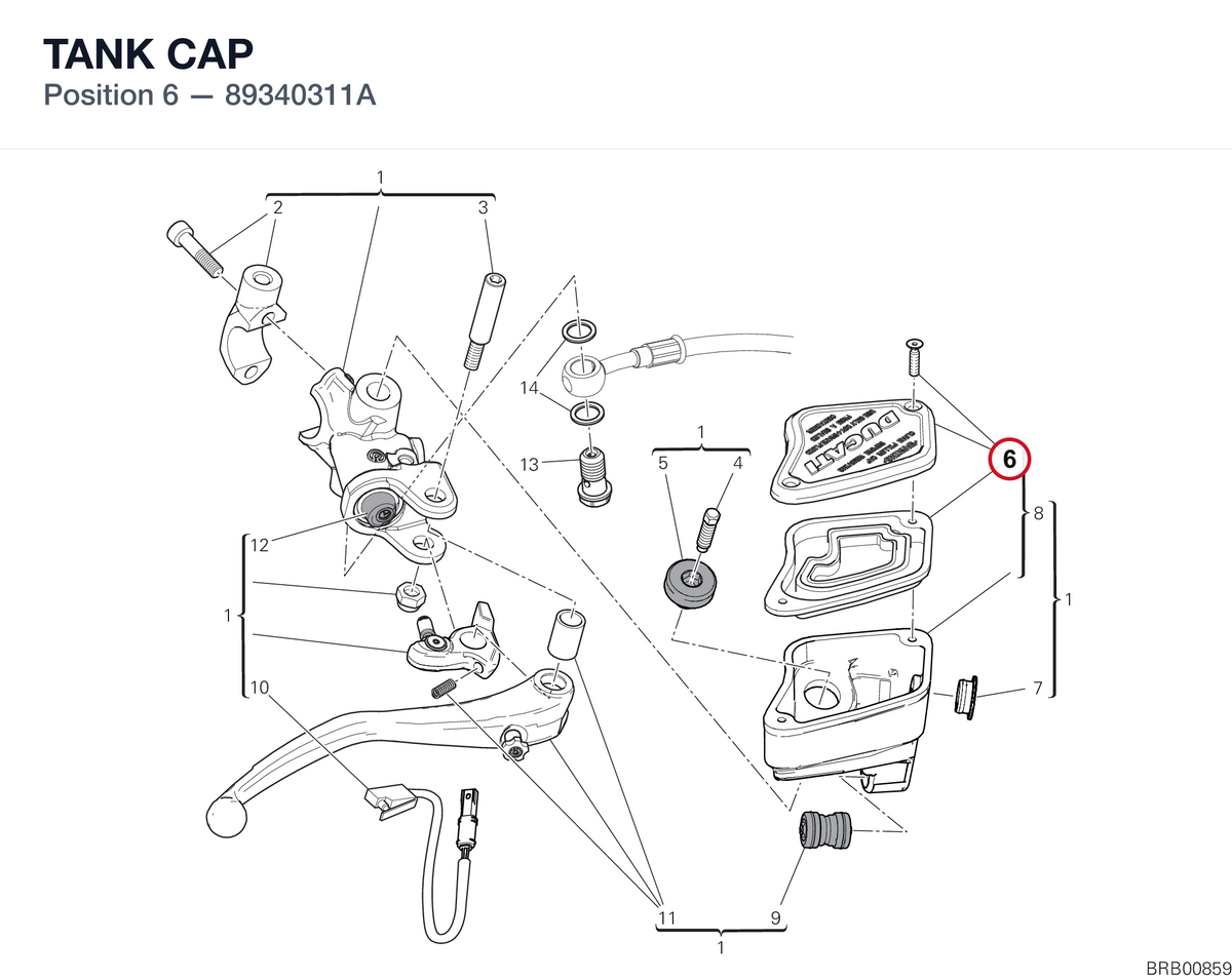 TANK CAP 89340311A diagram position