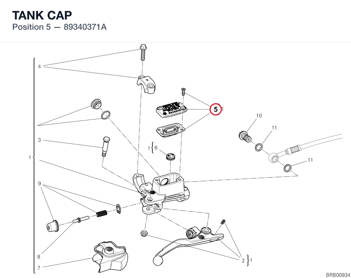 TANK CAP 89340371A diagram position