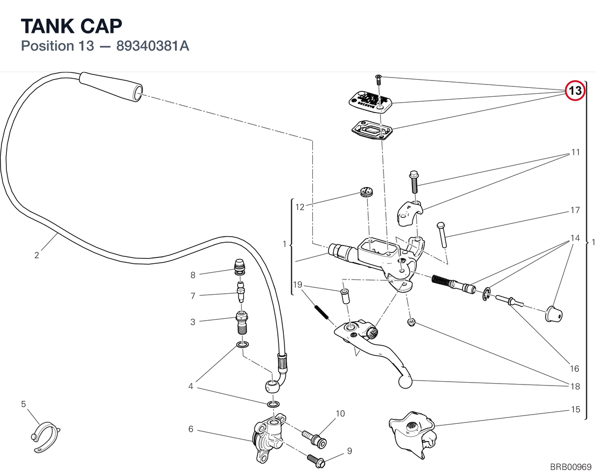 TANK CAP 89340381A diagram position