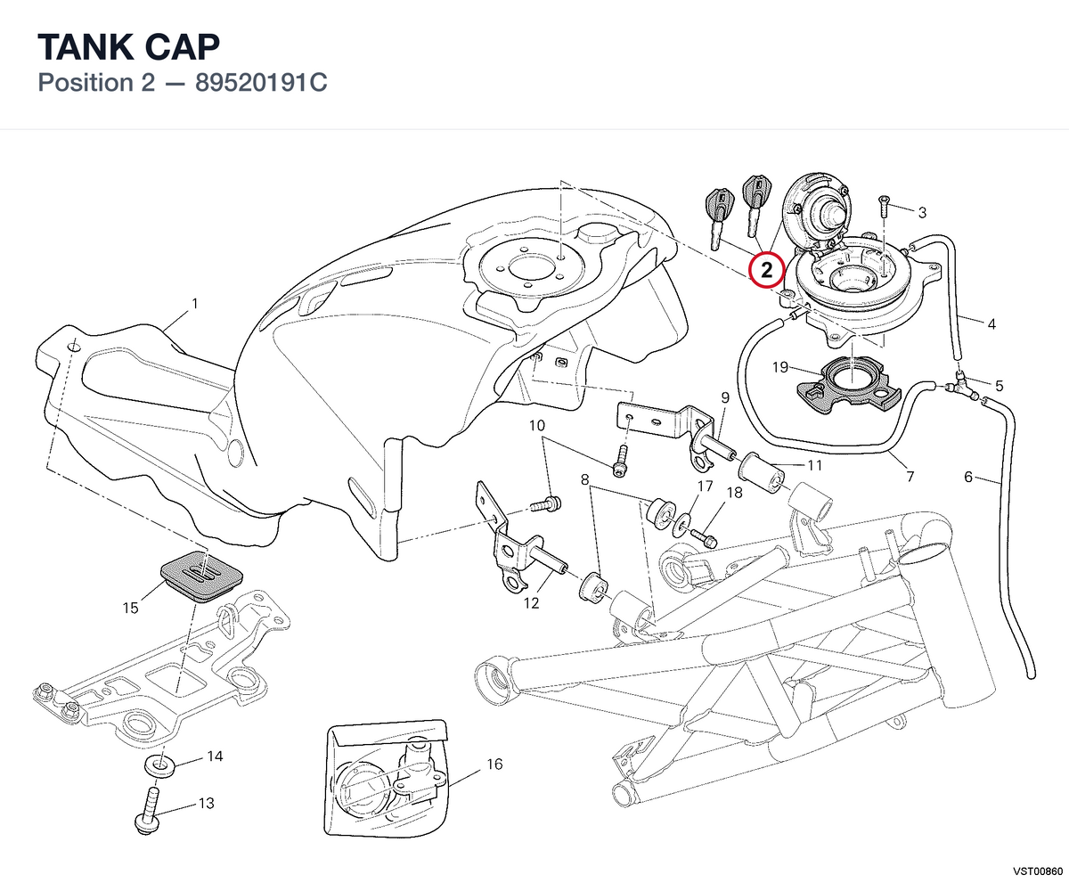 TANK CAP 89520191C diagram position