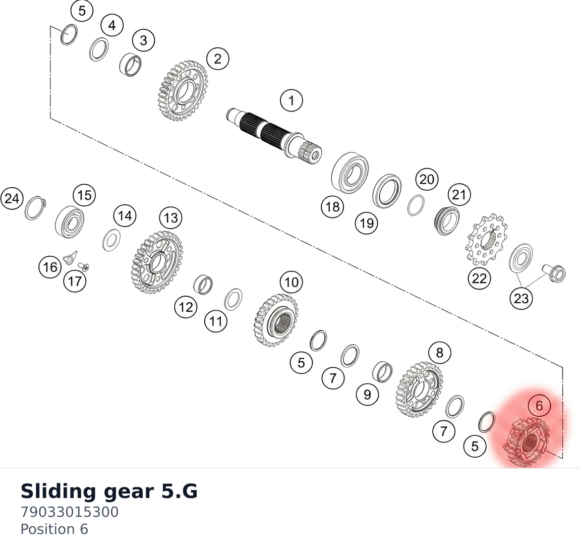 Diagram preview: Sliding gear 5.G (79033015300)