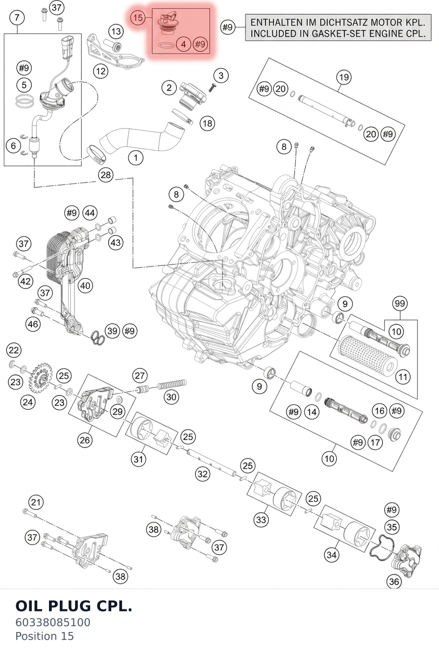 Diagram preview: OIL PLUG CPL. (60338085100)