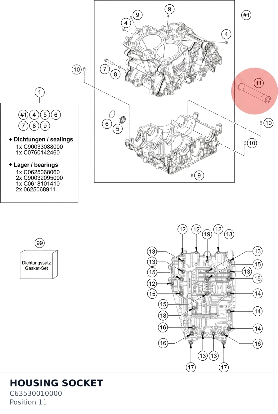 Diagram preview: HOUSING SOCKET (C63530010000)