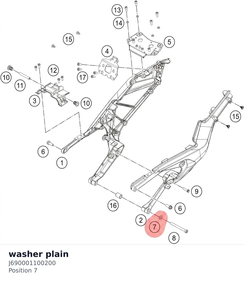 Diagram preview: washer plain (J690001100200)