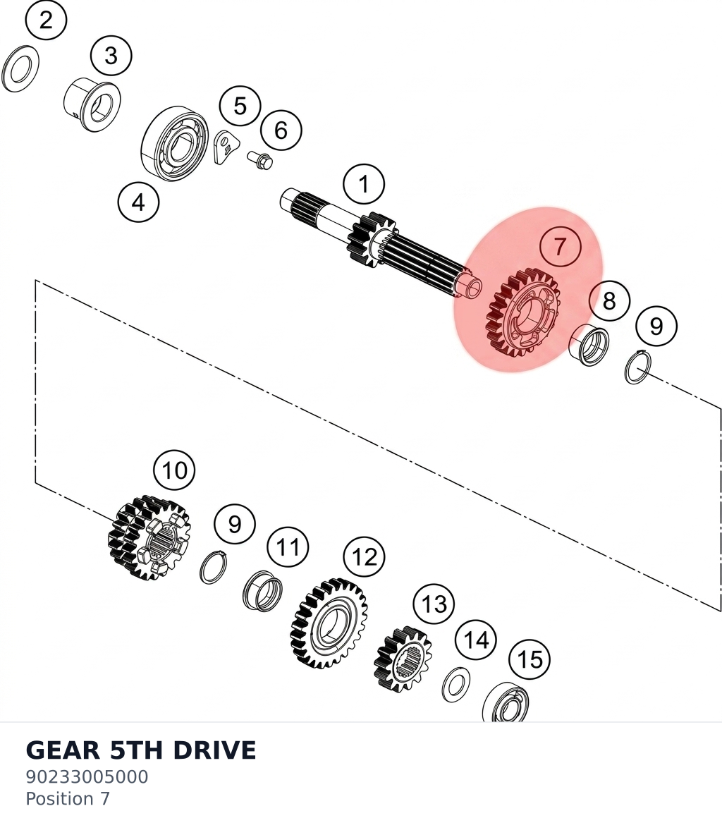 Diagram preview: GEAR 5TH DRIVE (90233005000)