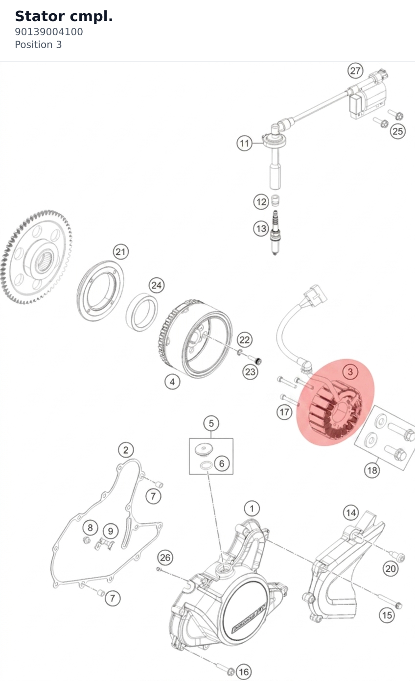 Diagram preview: Stator cmpl. (90139004100)