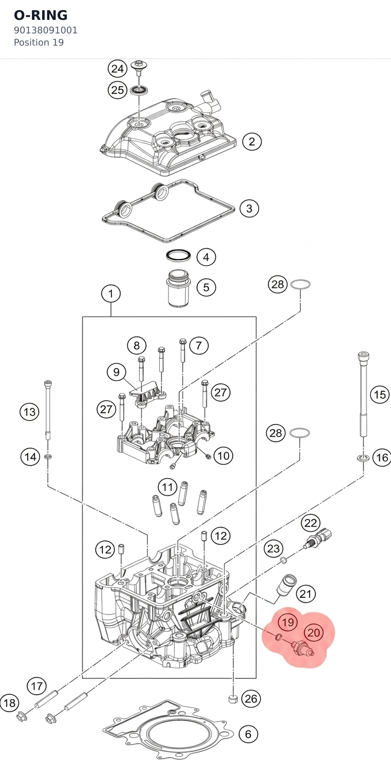 Diagram preview: O-RING (90138091001)