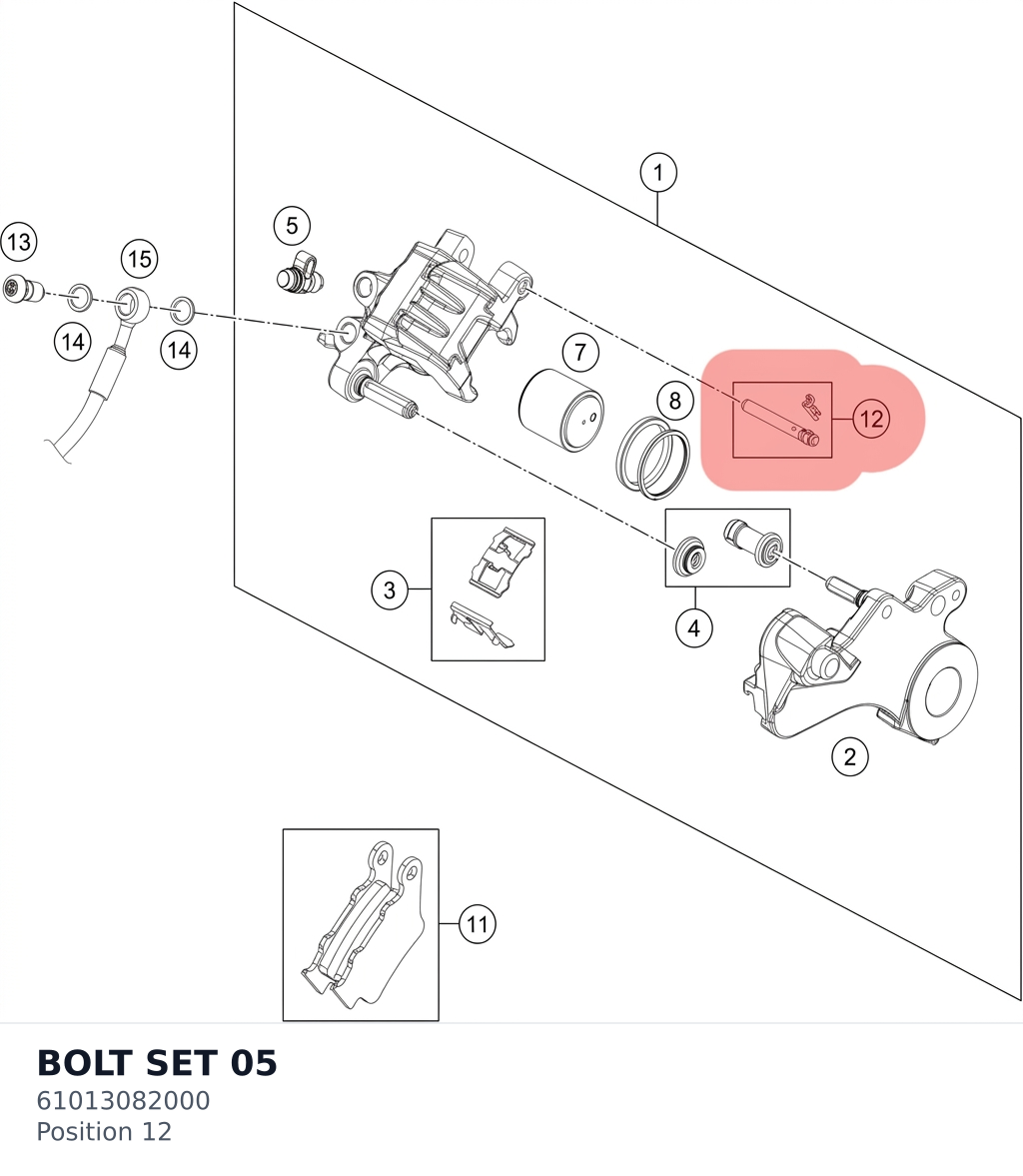 Diagram preview: BOLT SET 05 (61013082000)