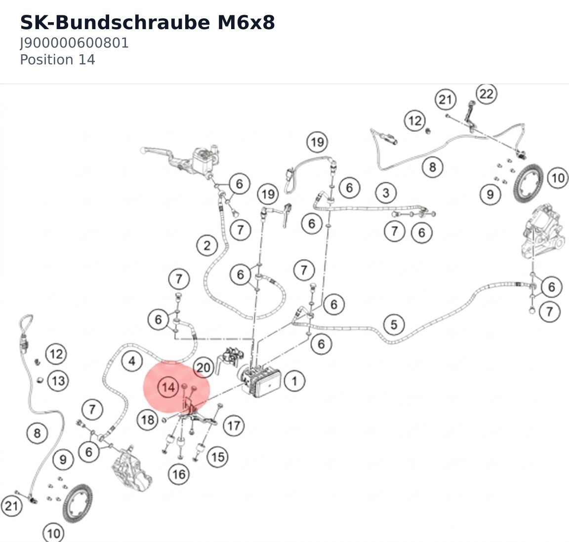Diagram preview: SK-Bundschraube M6x8 (J900000600801)