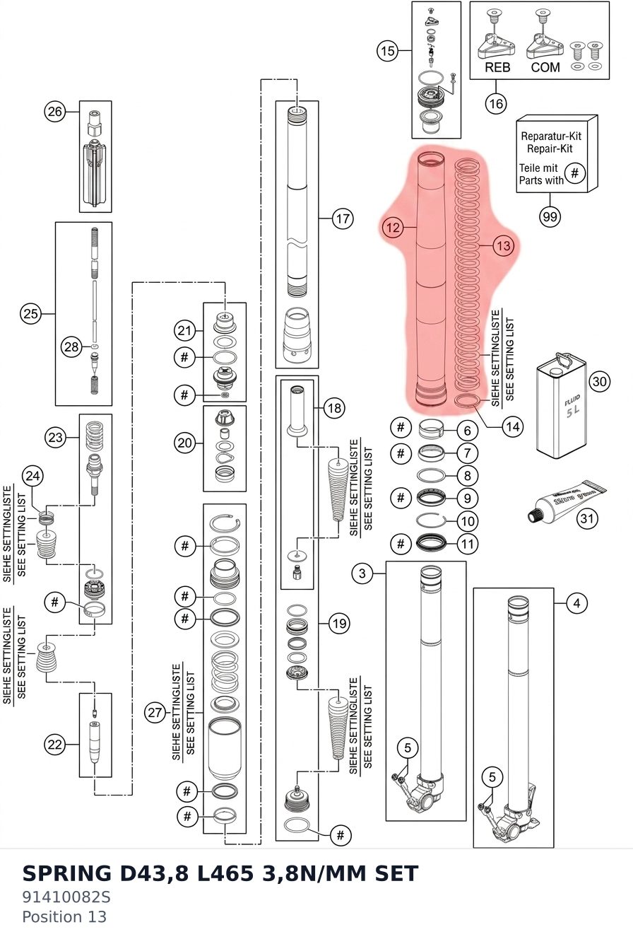 Diagram preview: SPRING D43,8 L465 3,8N/MM SET (91410082S)
