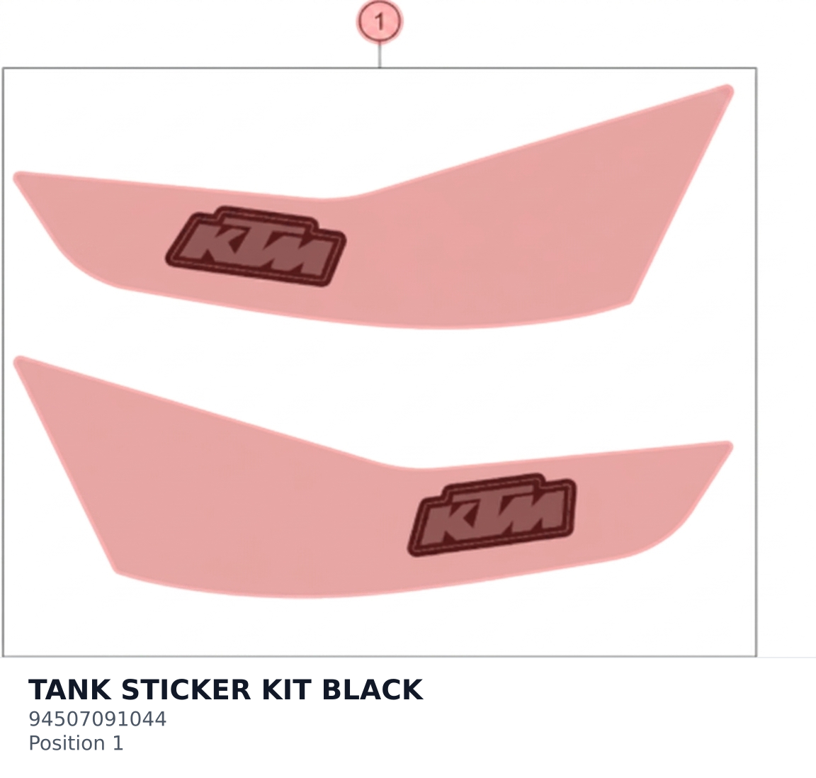 Diagram preview: TANK STICKER KIT BLACK (94507091044)