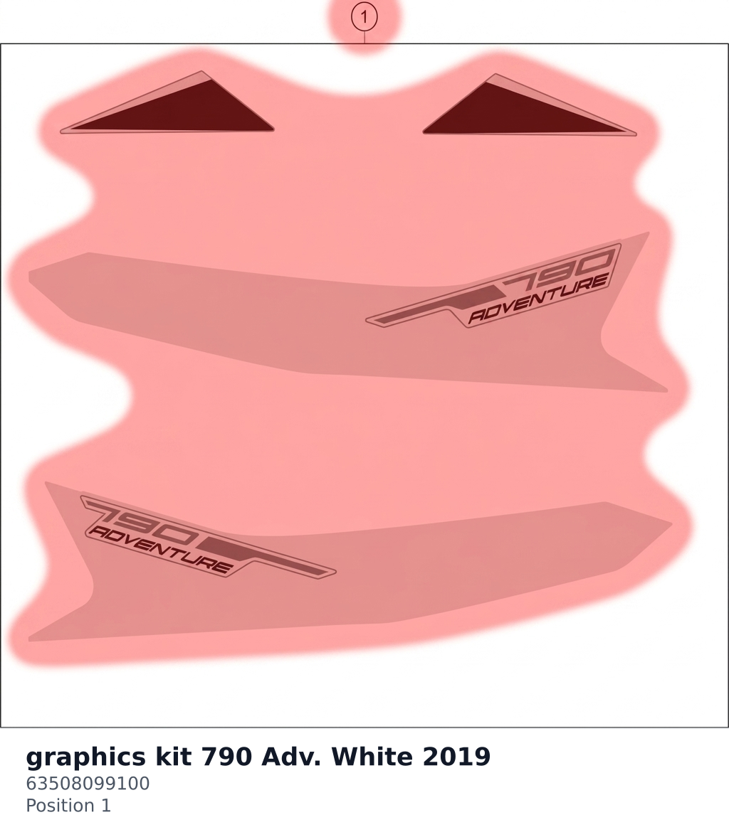 Diagram preview: graphics kit 790 Adv. White 2019 (63508099100)