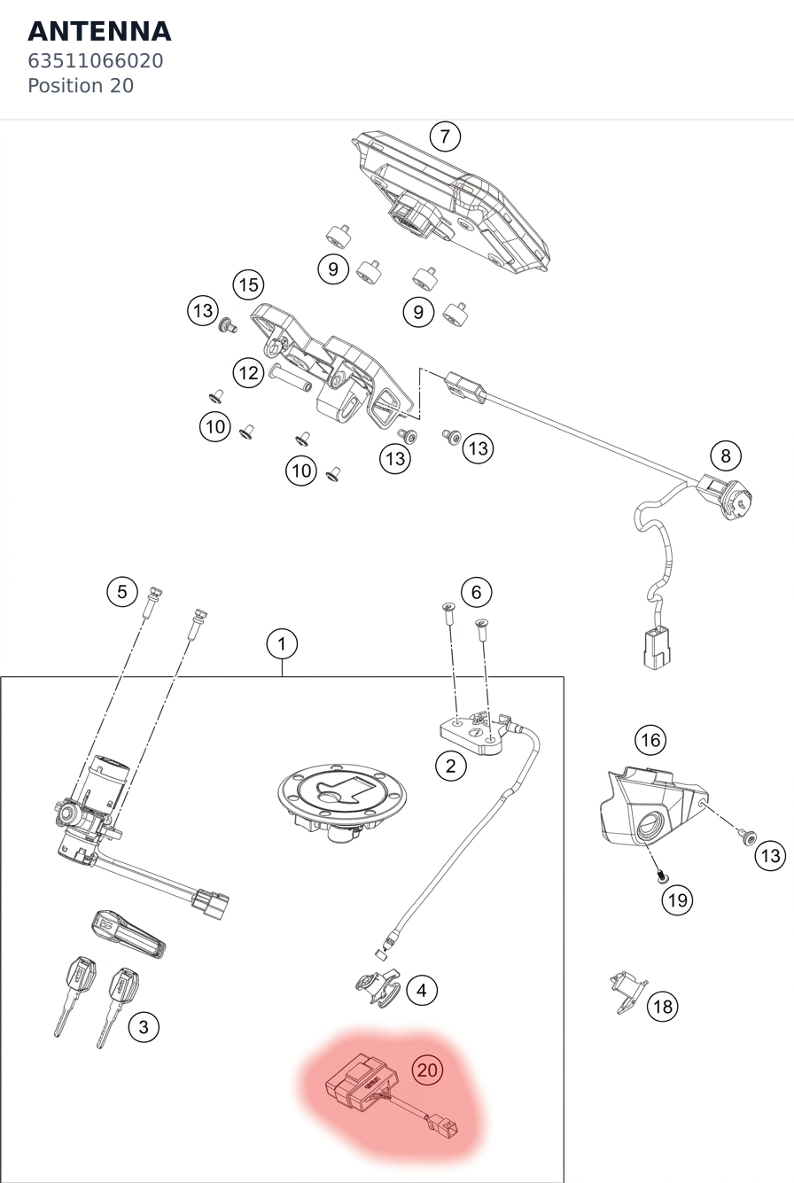 Diagram preview: ANTENNA (63511066020)