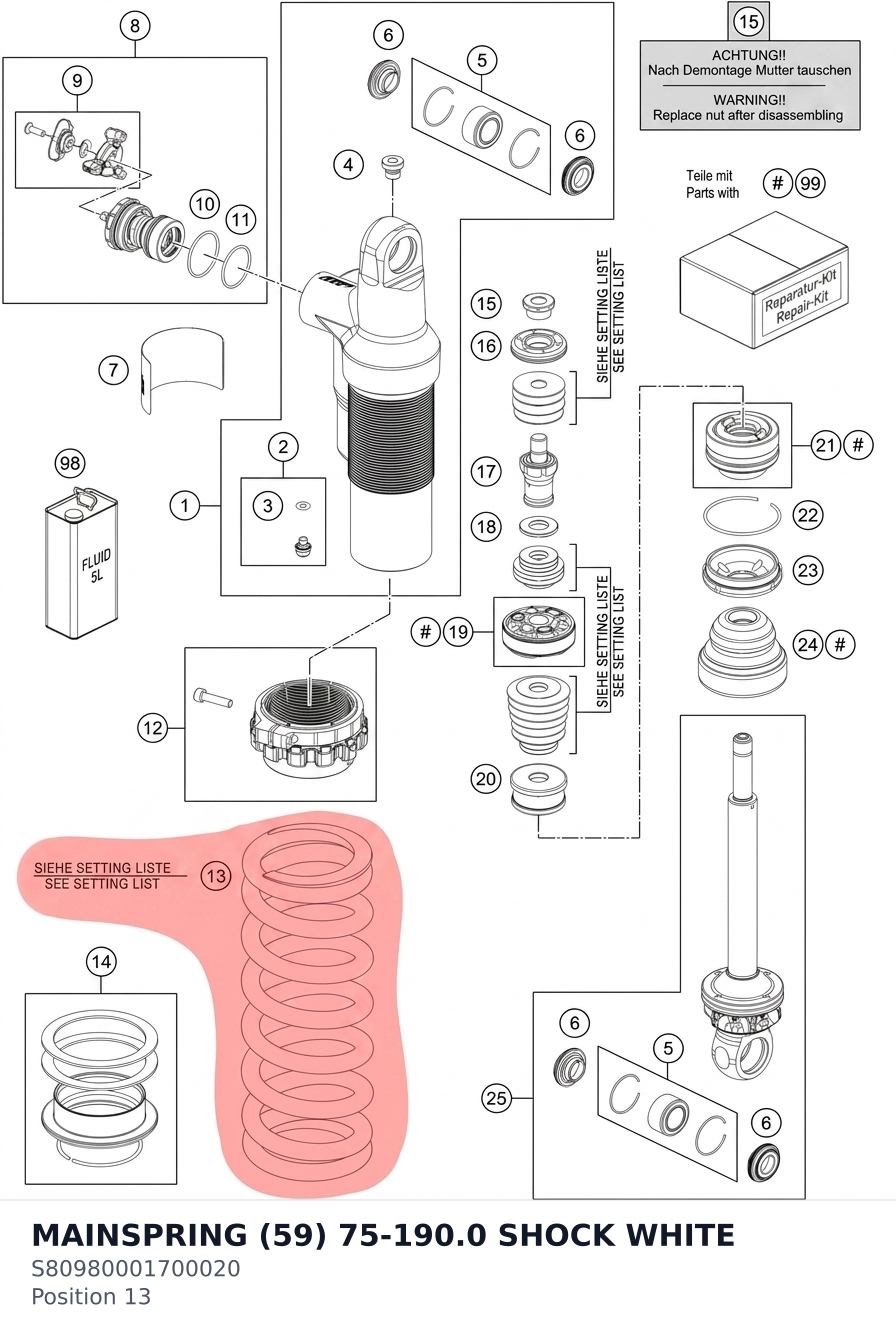 Diagram preview: MAINSPRING (59) 75-190.0 SHOCK WHITE (S80980001700020)