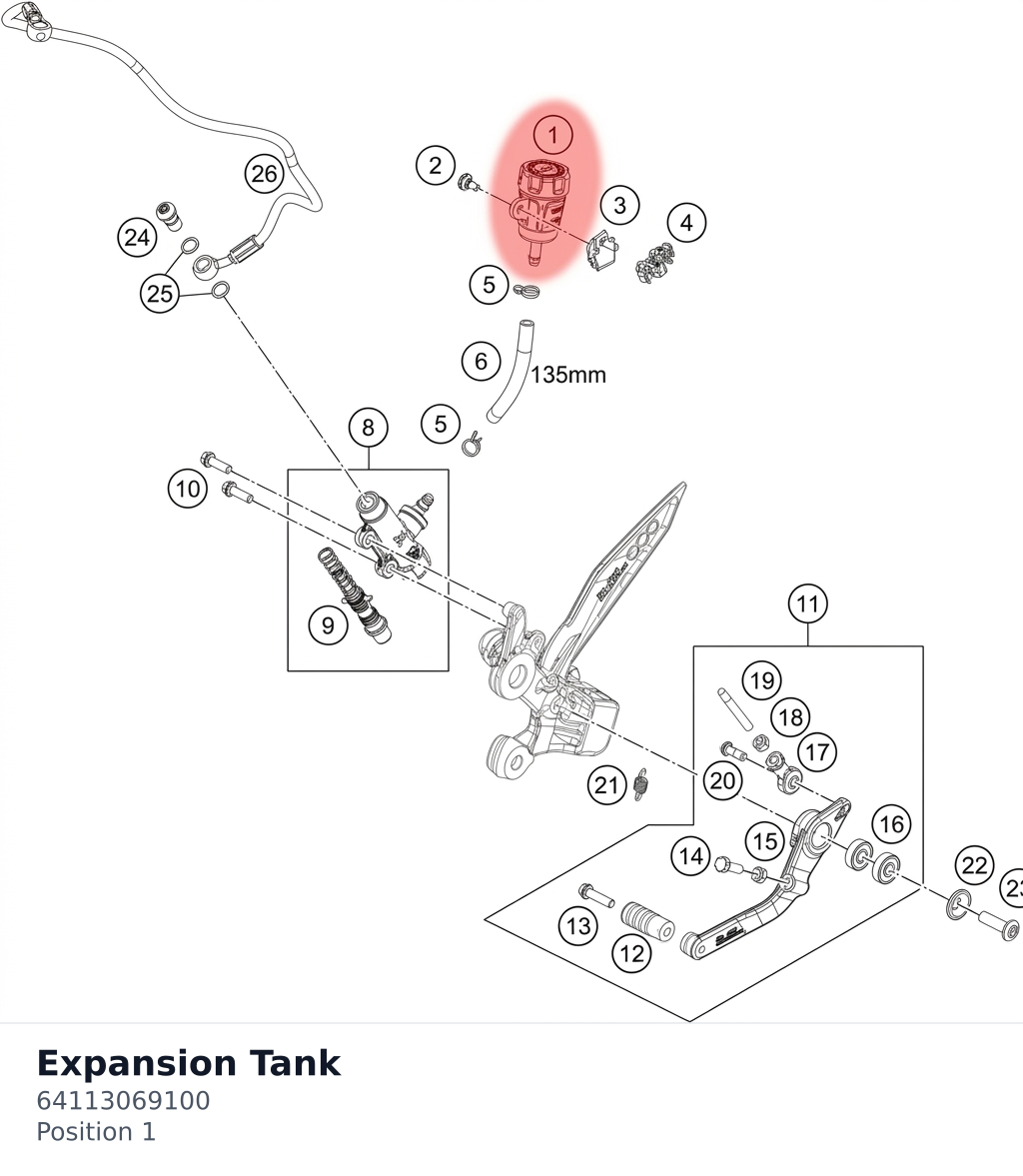 Diagram preview: Expansion Tank (64113069100)