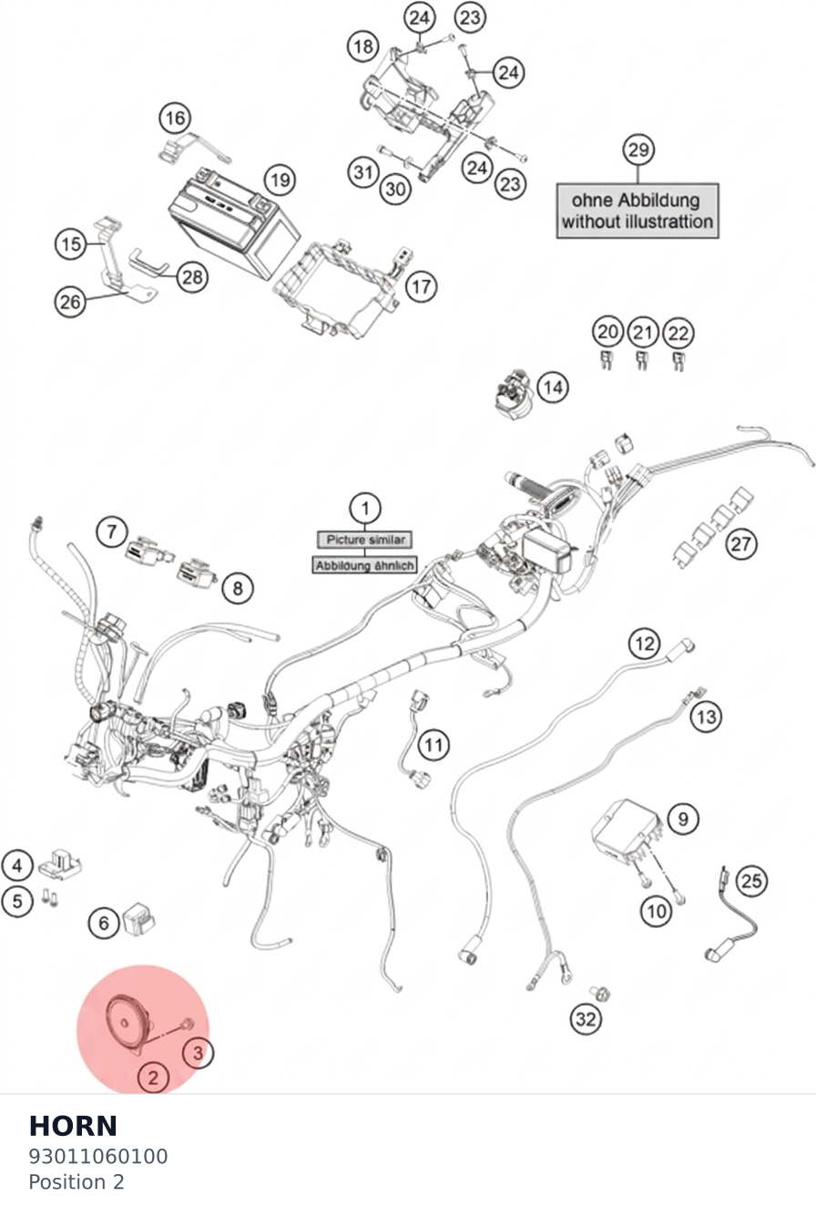 Diagram preview: HORN (93011060100)