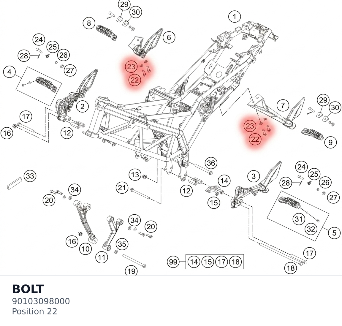 Diagram preview: BOLT (90103098000)