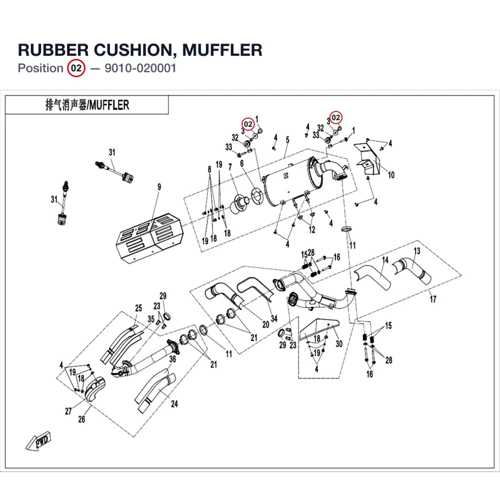 RUBBER CUSHION, MUFFLER product image
