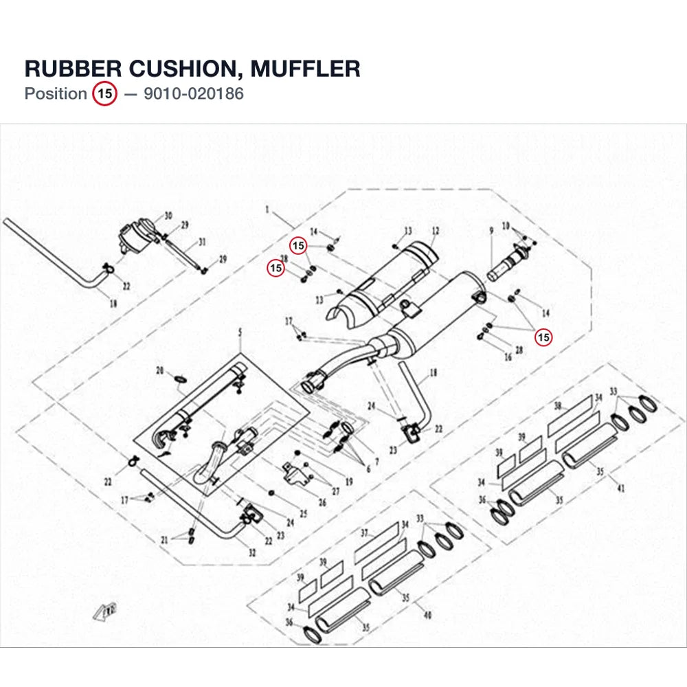 RUBBER CUSHION, MUFFLER product image