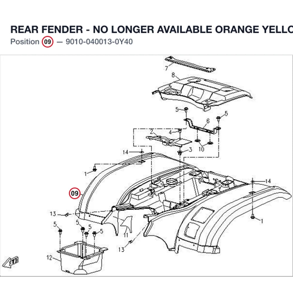 REAR FENDER - NO LONGER AVAILABLE product image
