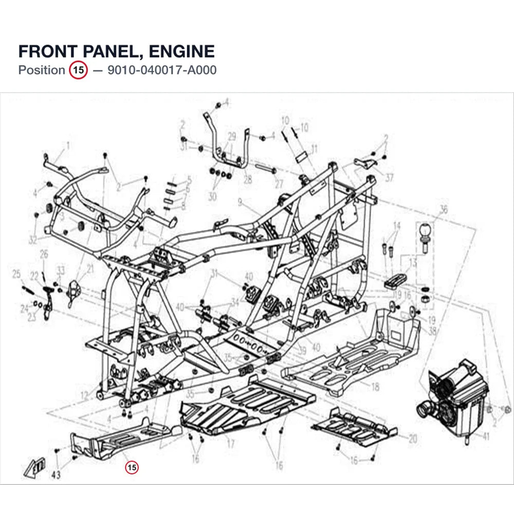 FRONT PANEL, ENGINE product image