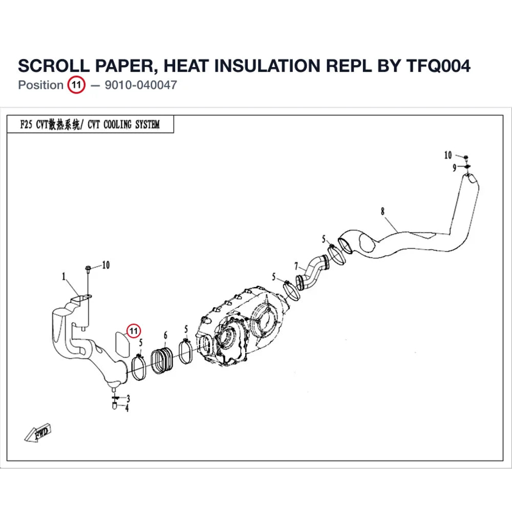SCROLL PAPER, HEAT INSULATION REPL BY TFQ004 product image