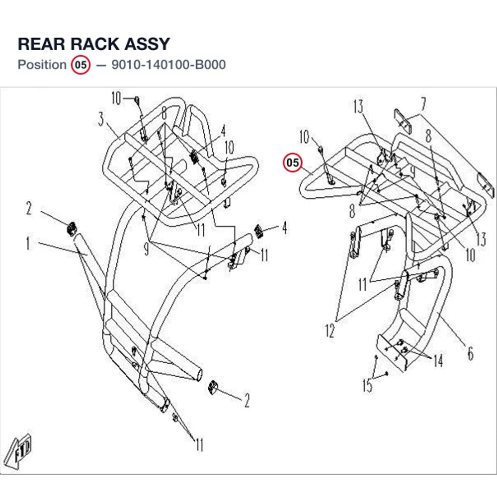REAR RACK ASSY product image