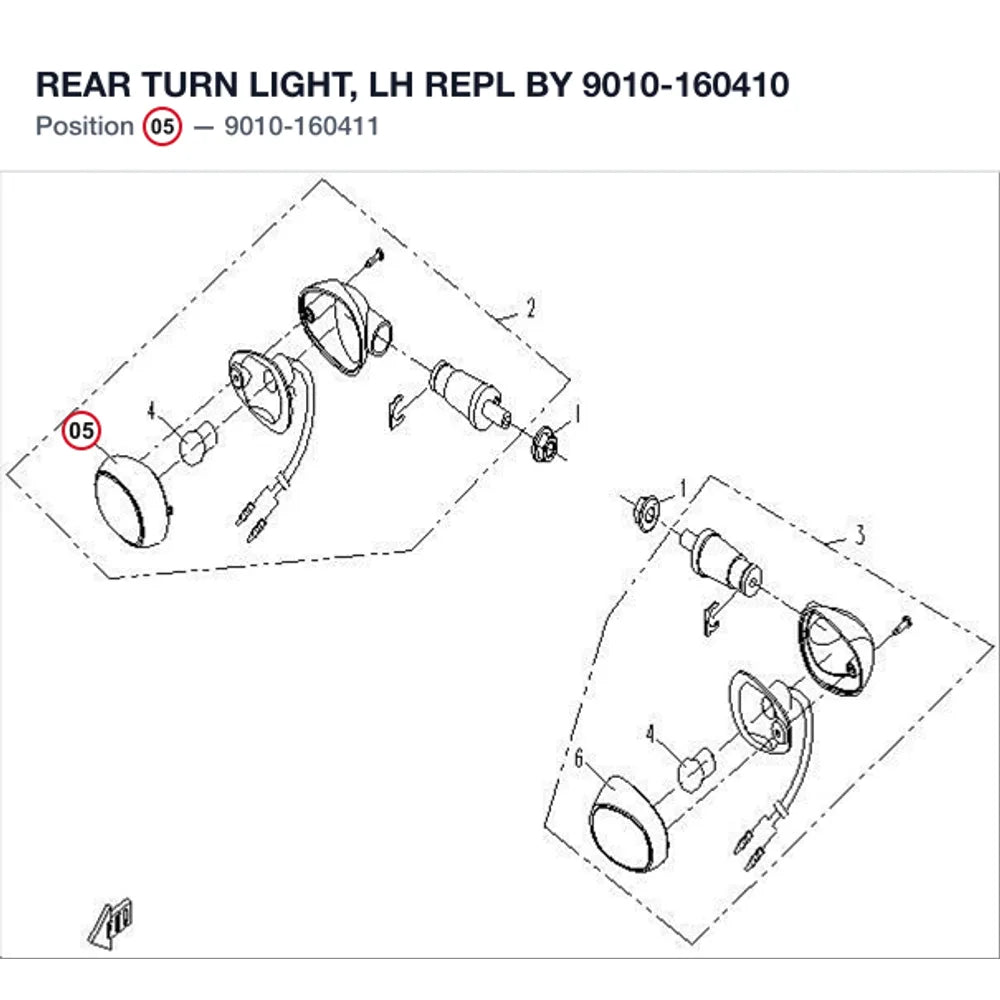 REAR TURN LIGHT, LH REPL BY 9010-160410 product image