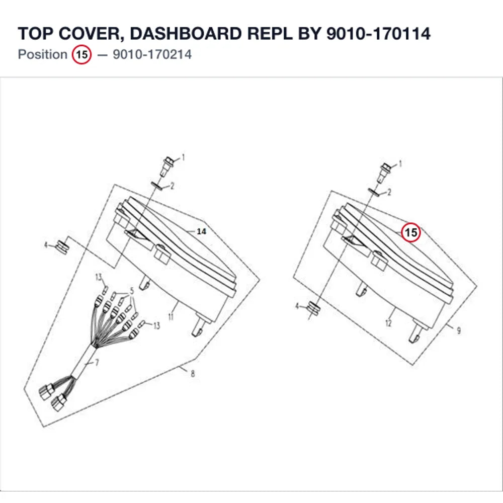 TOP COVER, DASHBOARD REPL BY 9010-170114 product image