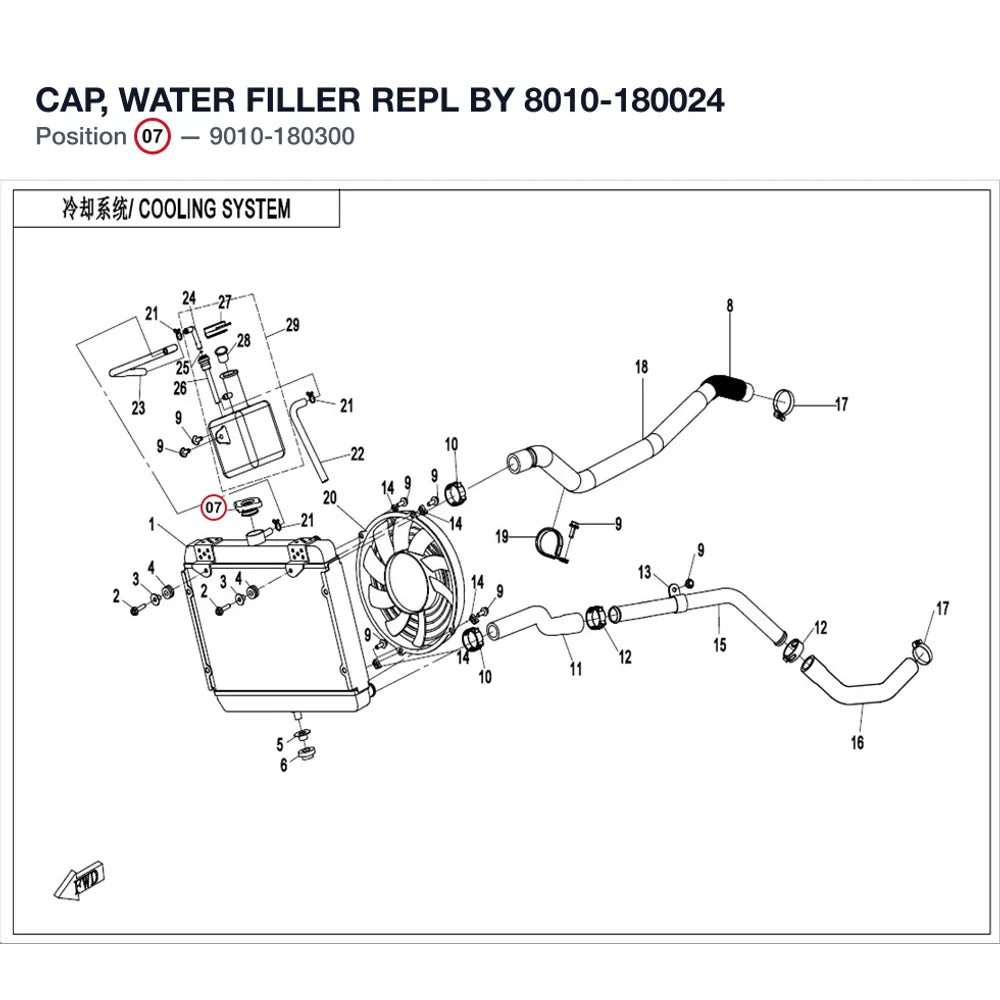 CAP, WATER FILLER REPL BY 8010-180024 product image