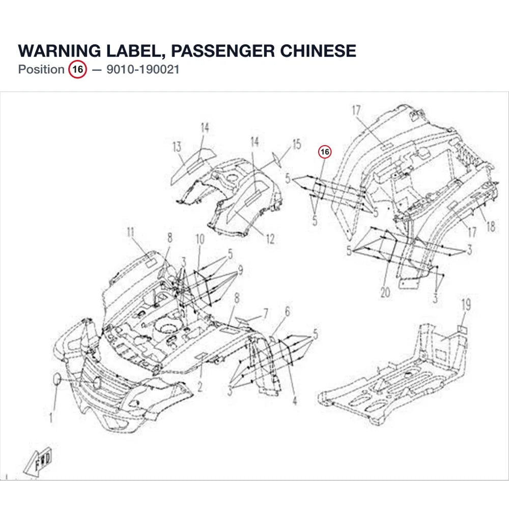 WARNING LABEL, PASSENGER product image