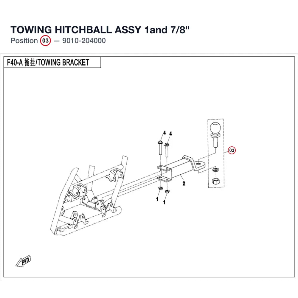TOWING HITCHBALL ASSY product image