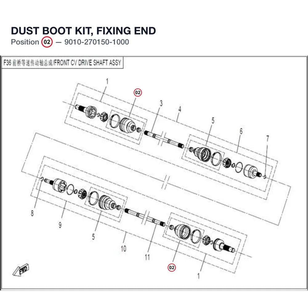 DUST BOOT KIT, FIXING END product image