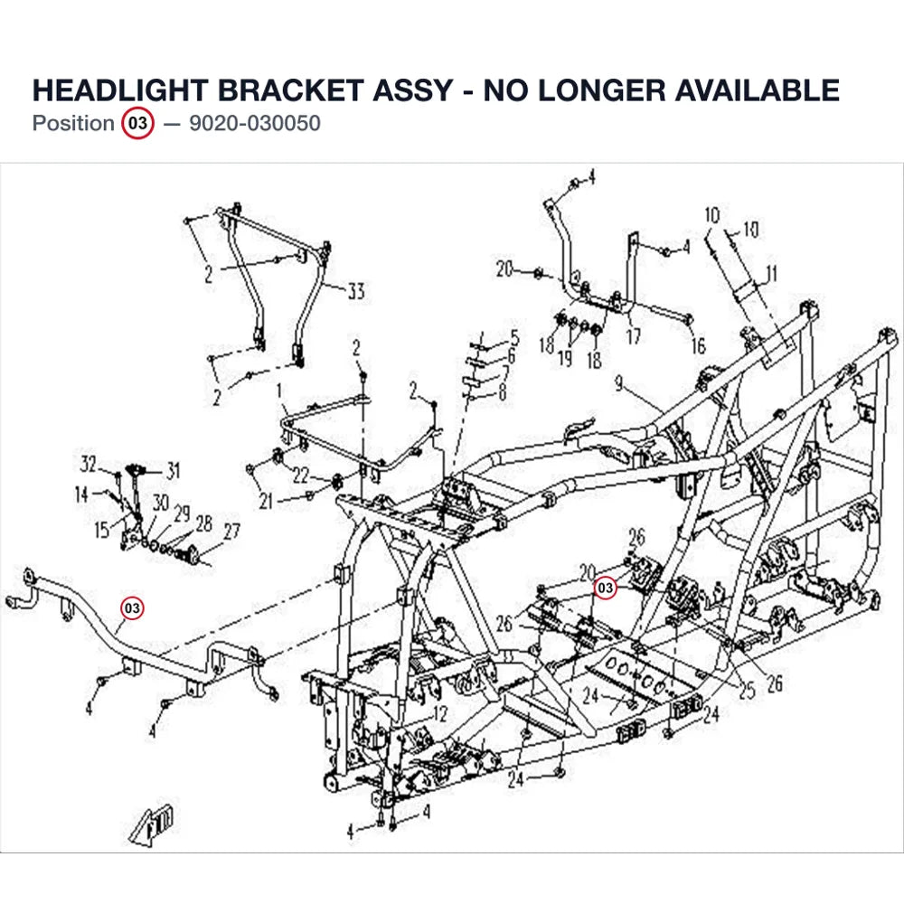HEADLIGHT BRACKET ASSY - NO LONGER AVAILABLE product image