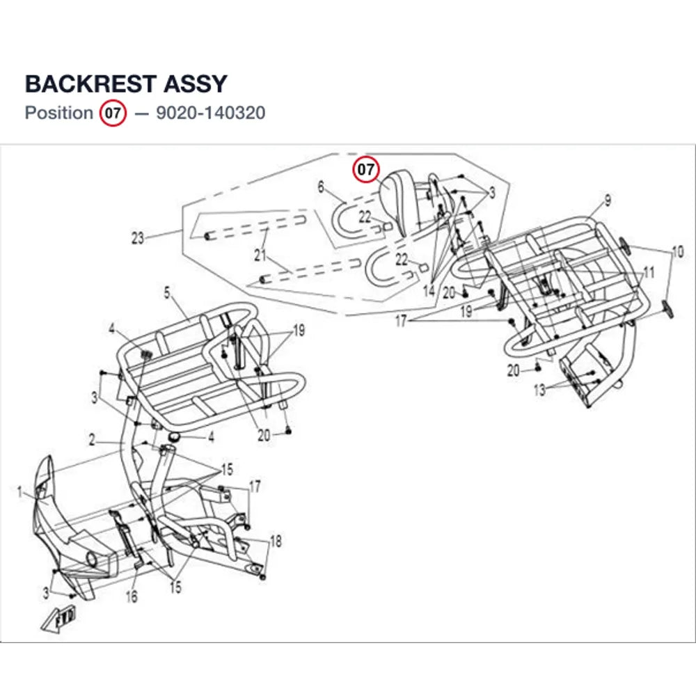 BACKREST ASSY product image