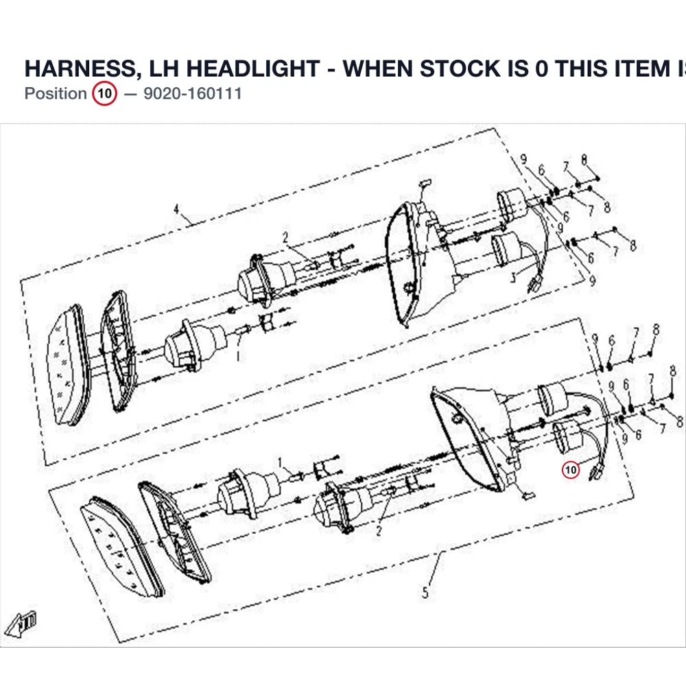 HARNESS, LH HEADLIGHT - WHEN STOCK IS 0 THIS ITEM IS NO LONGER AVAILABLE product image