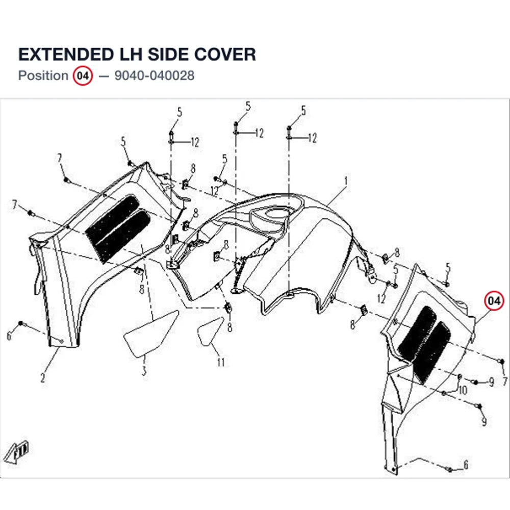 EXTENDED LH SIDE COVER product image