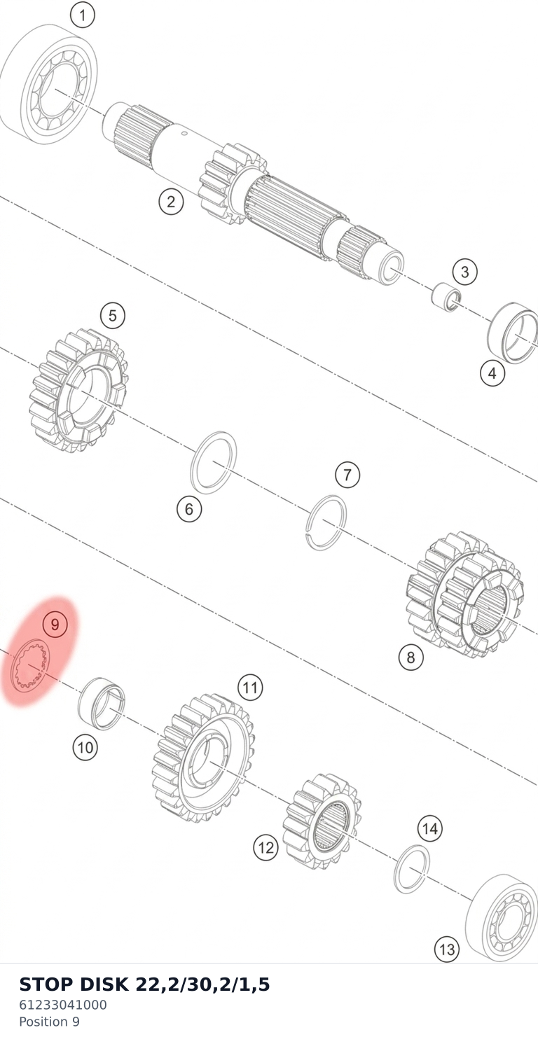 Diagram preview: STOP DISK 22,2/30,2/1,5 (61233041000)